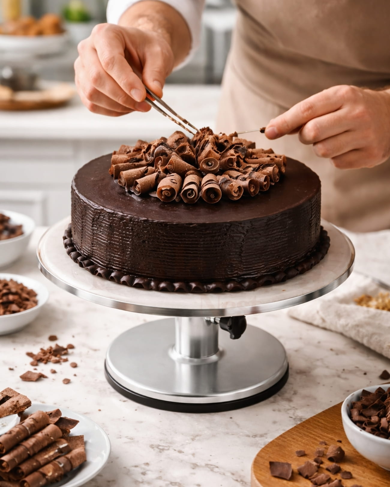 Cake Turn Table with Height Adjustment