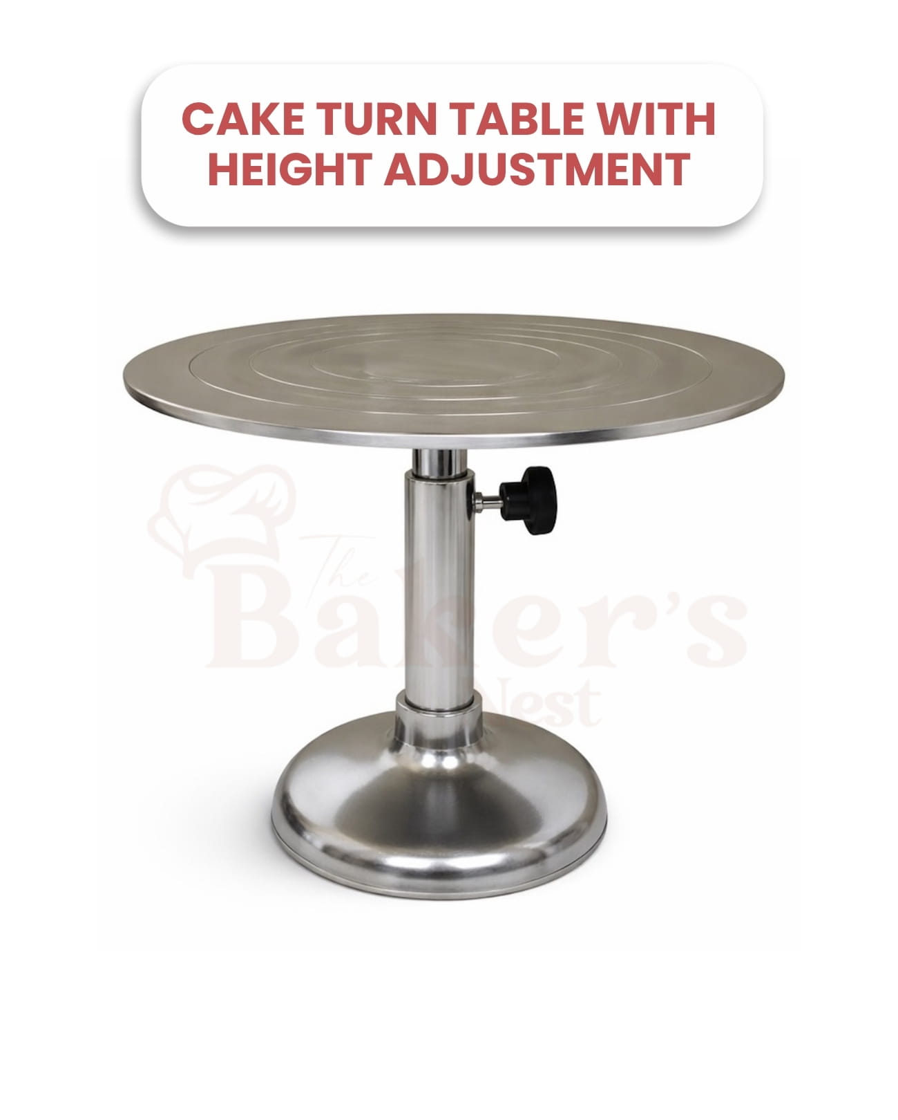 Cake Turn Table with Height Adjustment - Image 2