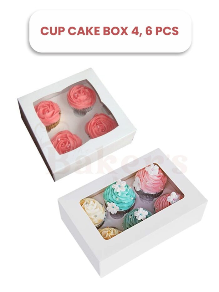 Cupcake Boxes – Window (4 Pc & 6 Pc)