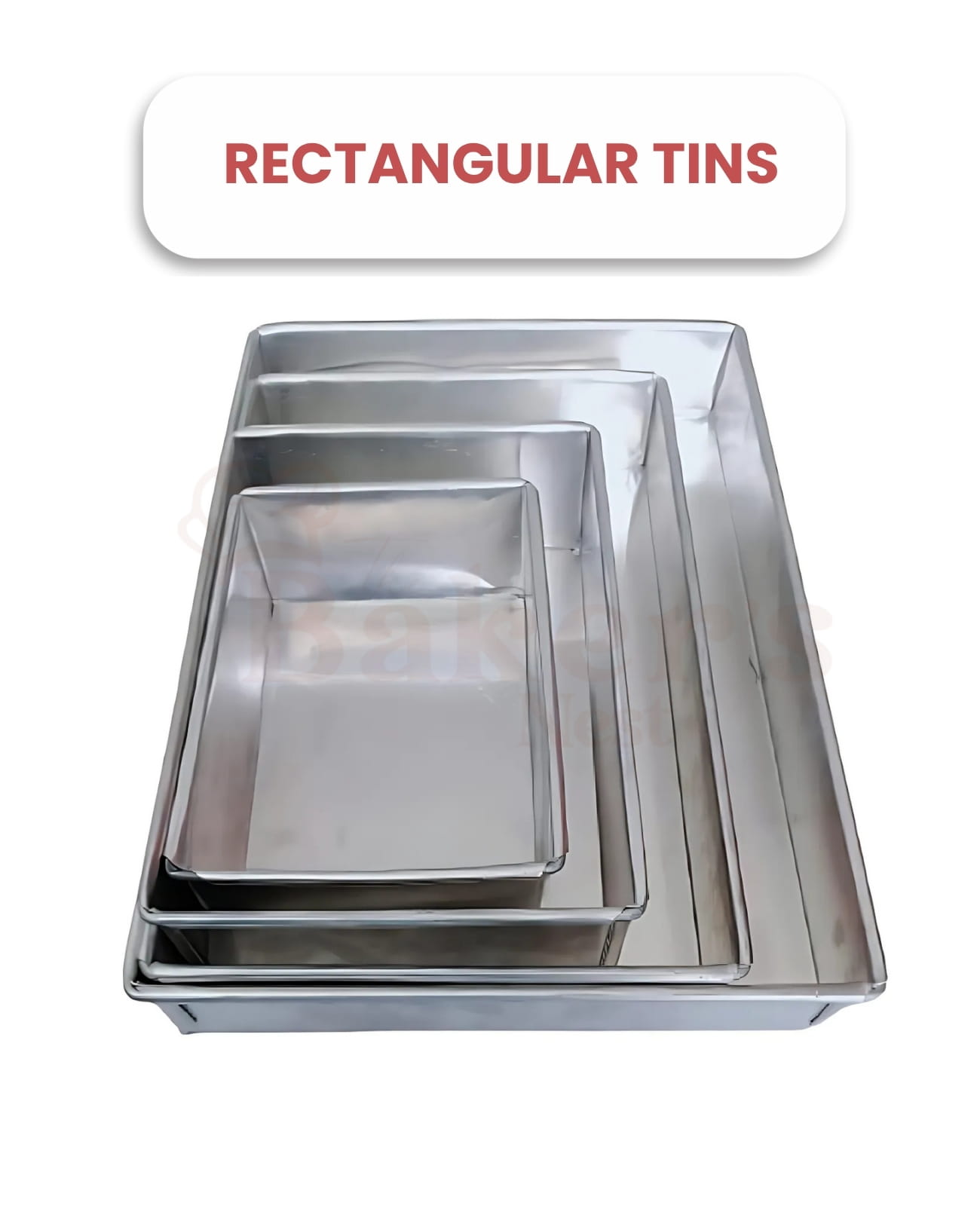 Rectangular Cake Tins – Metal ( 2.5 inch ) - Image 2