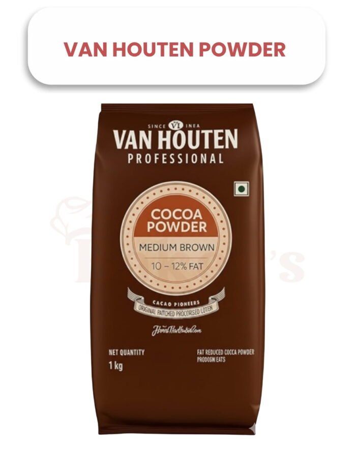 Van Houten Professional Cocoa Powder – Mid Brown & Dark (1kg)