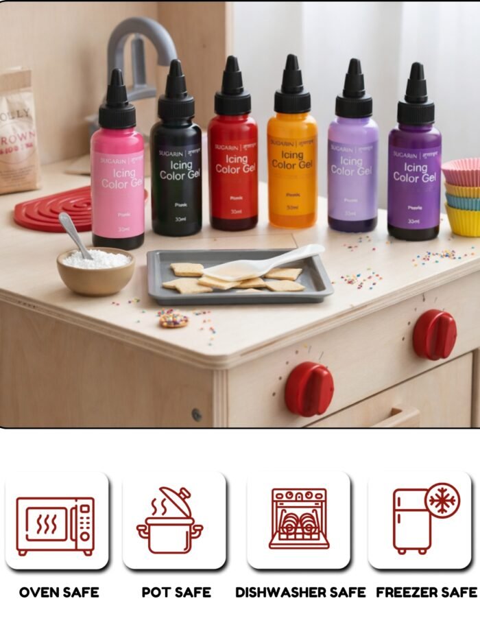 Sugarin Icing Color Gels – Multi Colors (30ml)