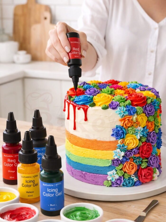Sugarin Icing Color Gels – Multi Colors (30ml)