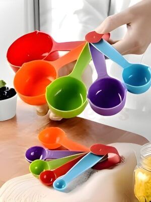 Plastic Measuring Spoons & Cups – 10 Pcs Set
