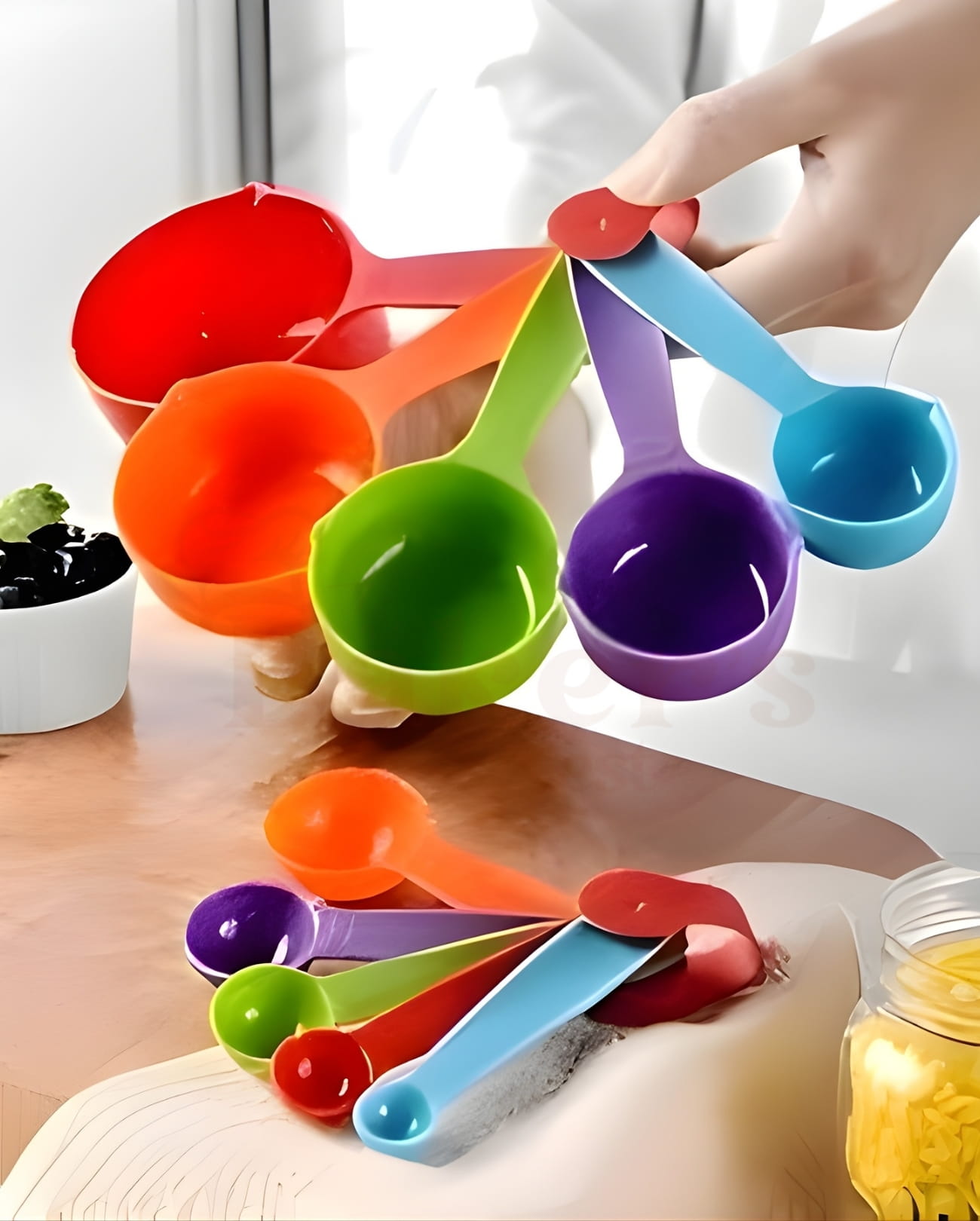 Plastic Measuring Spoons & Cups – 10 Pcs Set