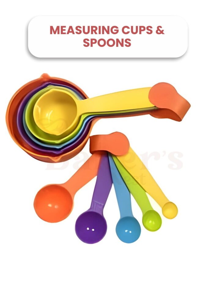Plastic Measuring Spoons & Cups – 10 Pcs Set