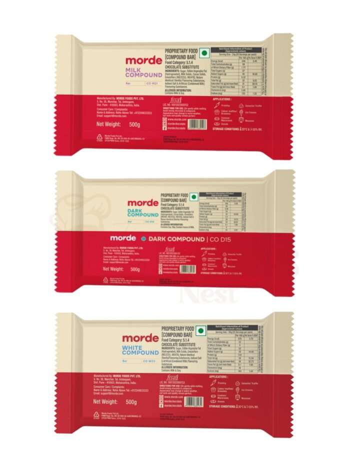 Morde’s Chocolate Compounds – Dark, White & Milk (500g)