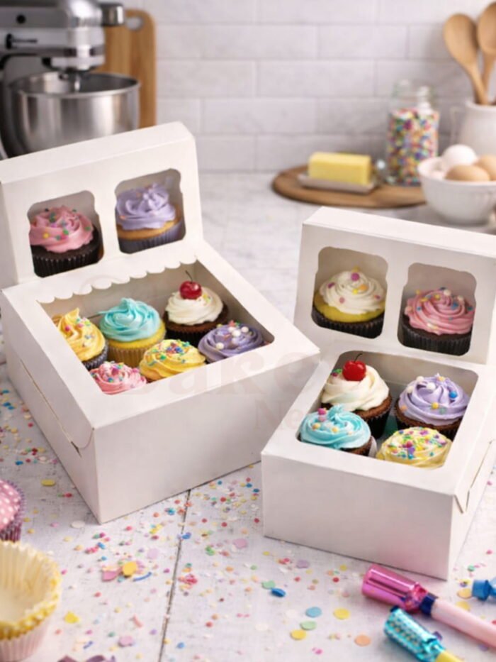 Cupcake Boxes – Window (4 Pc & 6 Pc)