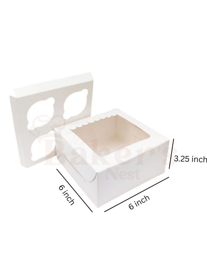Cupcake Boxes – Window (4 Pc & 6 Pc)