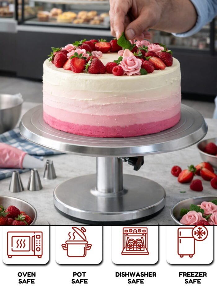 Cake Turn Table with Height Adjustment