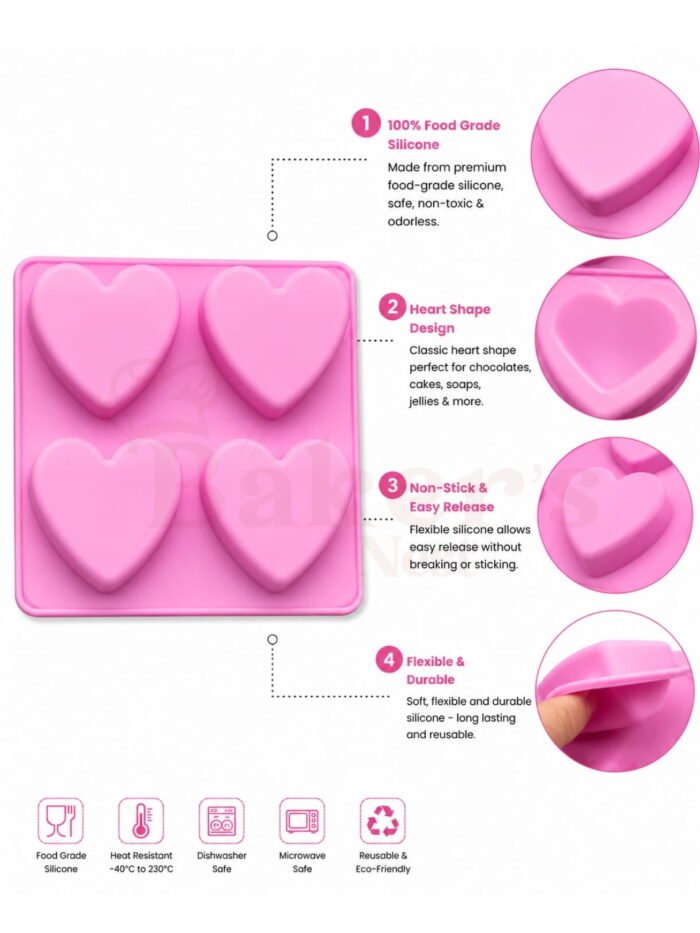 Heart Shape Silicone Mould