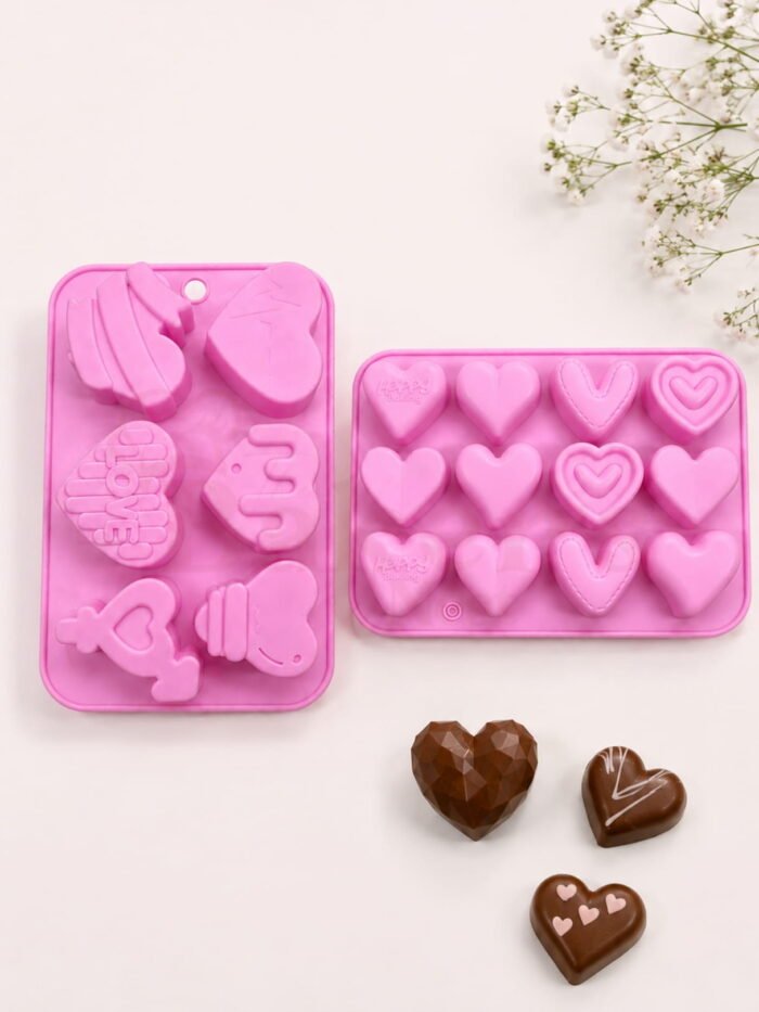 Different Shapes Heart Silicone Moulds