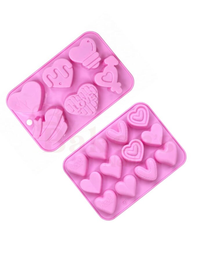 Different Shapes Heart Silicone Moulds