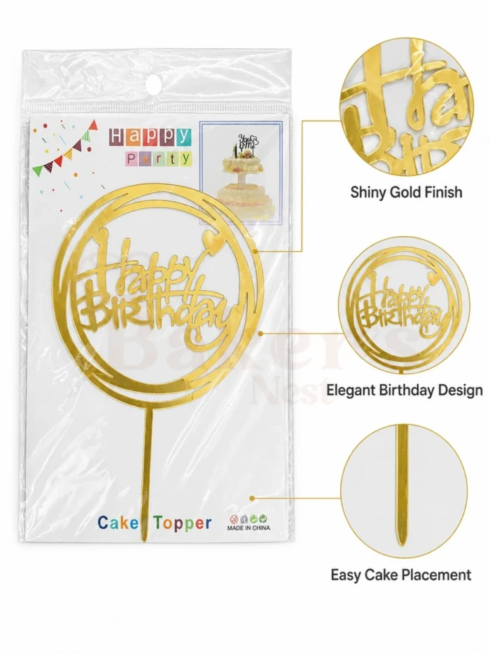 Happy Birthday Acrylic Topper – Design 1