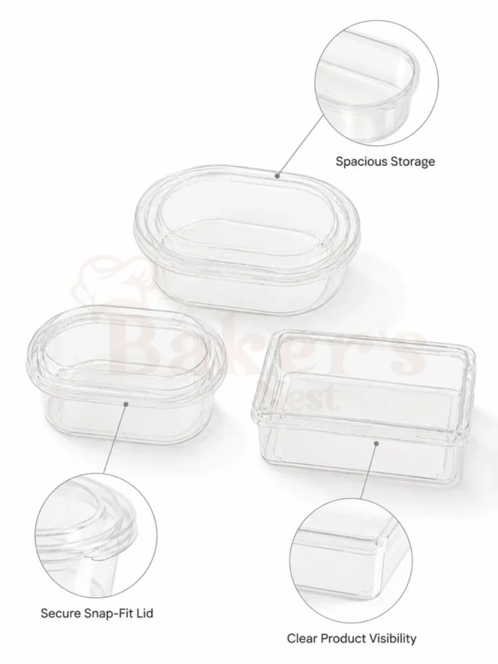 Dessert Boxes without Spoon – Assorted Sizes
