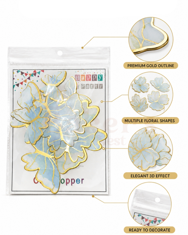 Pastel Butterflies Toppers BN 1- 10 pc