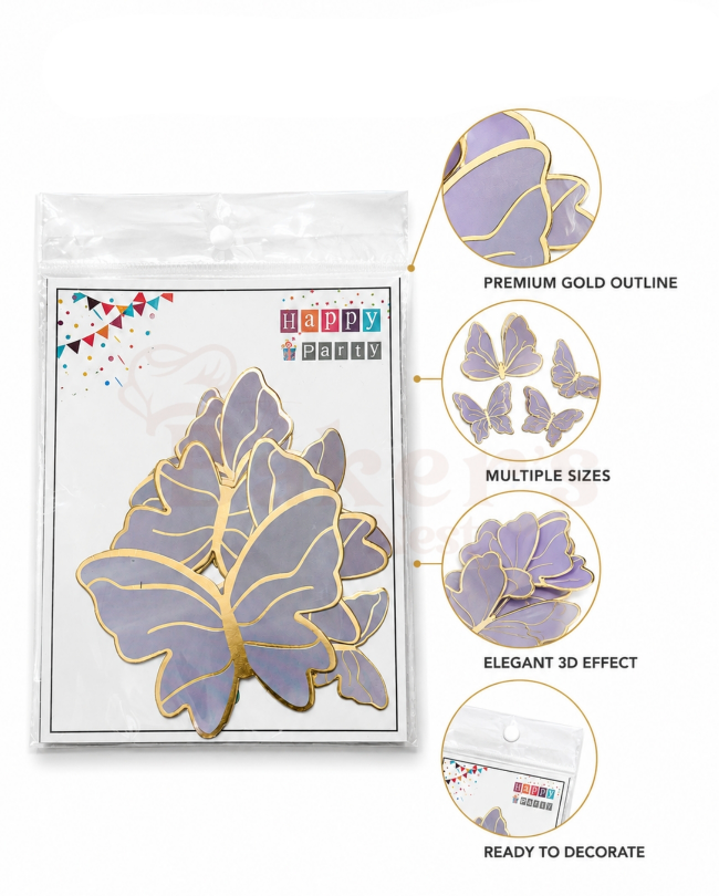 Pastel Butterflies Toppers BN 2 - 10 pc