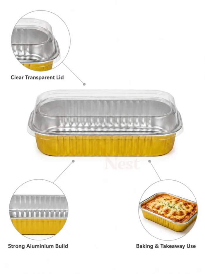 Rectangle Foil Container – Assorted Pcs