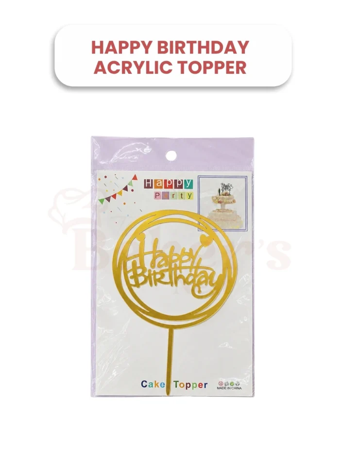 Happy Birthday Acrylic Topper – Design 1