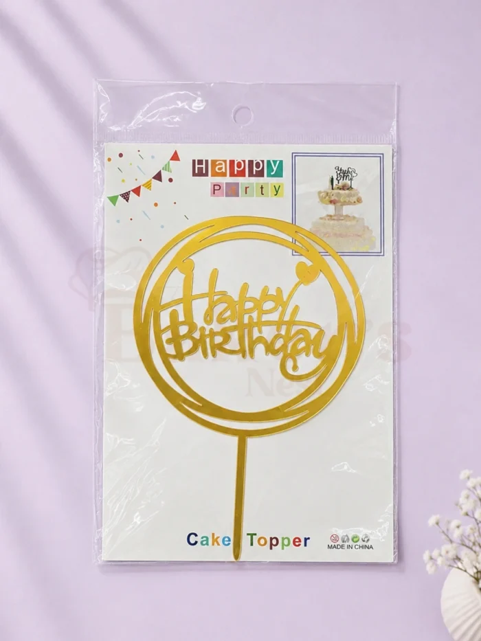 Happy Birthday Acrylic Topper – Design 1