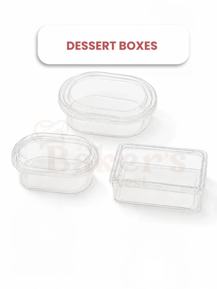 Dessert Boxes without Spoon – Assorted Sizes