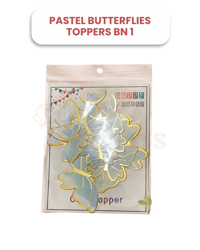 Pastel Butterflies Toppers BN 1- 10 pc
