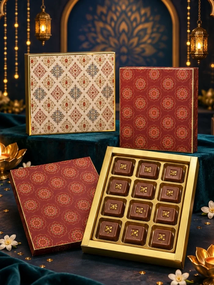 12 Cavity Chocolate Boxes – Assorted Designs
