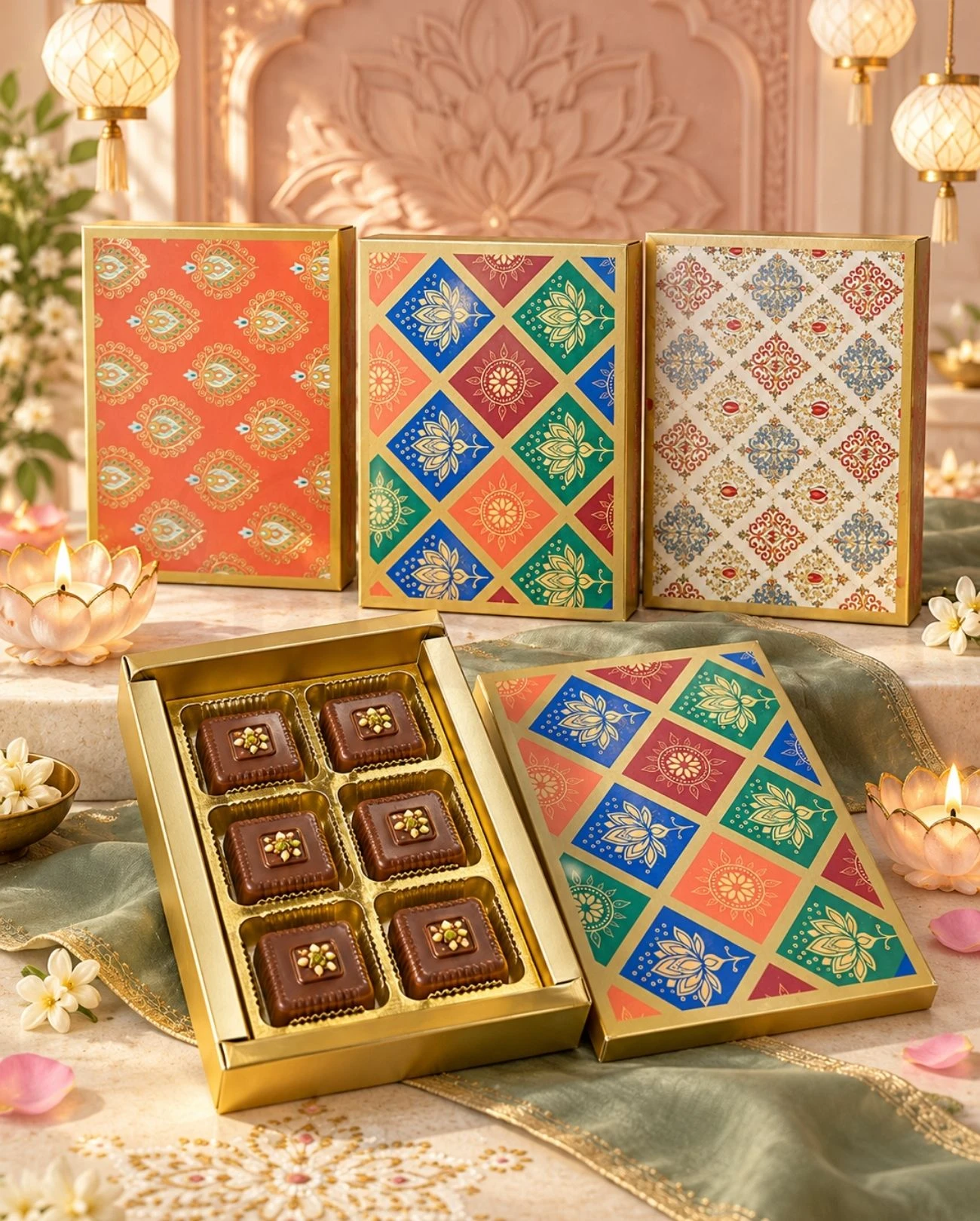 6 Cavity Chocolate Boxes – Assorted Designs