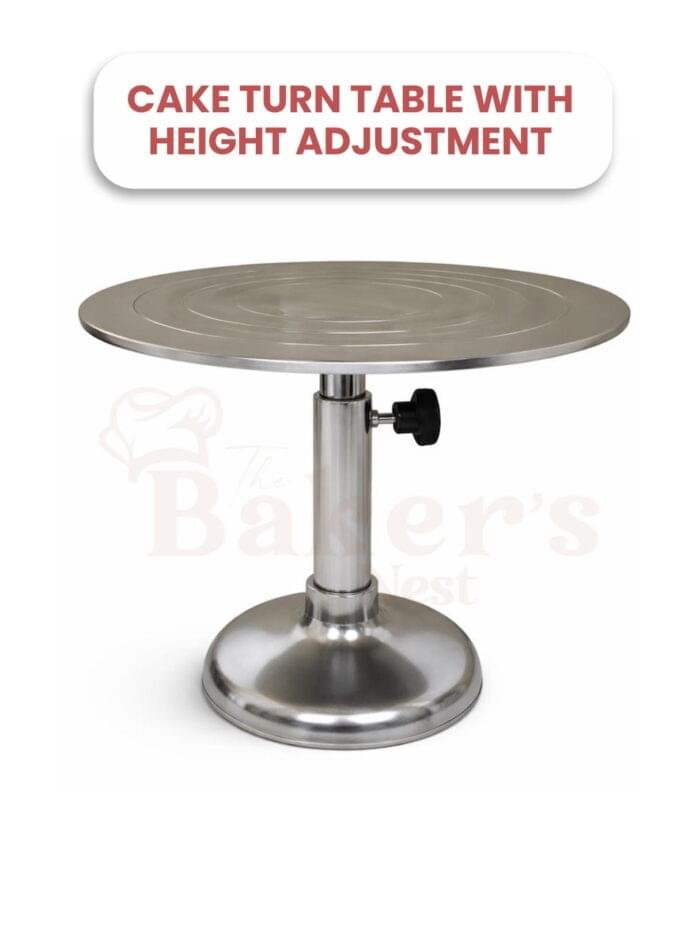 Cake Turn Table with Height Adjustment