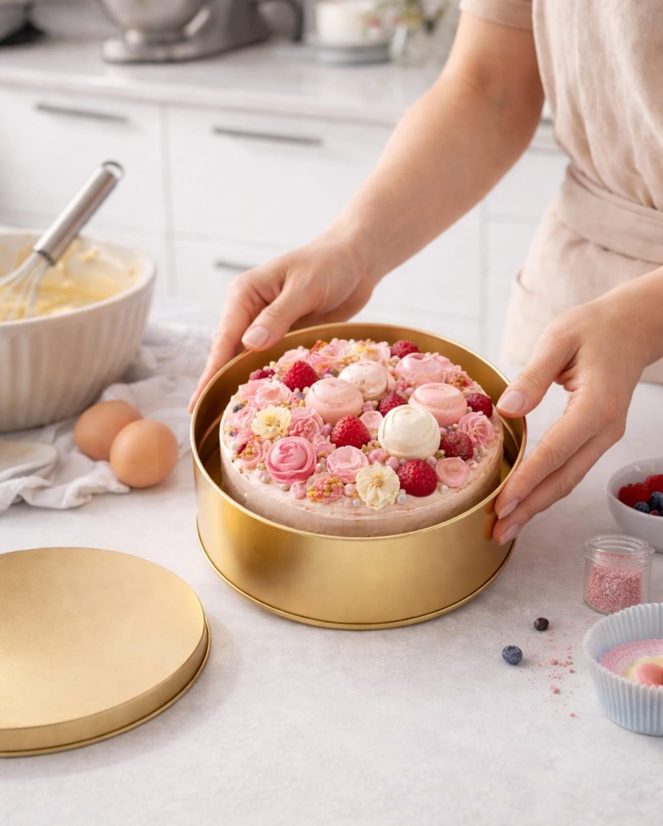 Dream Cake Tins – Gold (500gms)