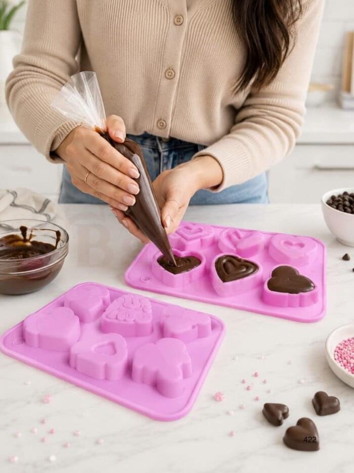 Different Shapes Heart Silicone Moulds