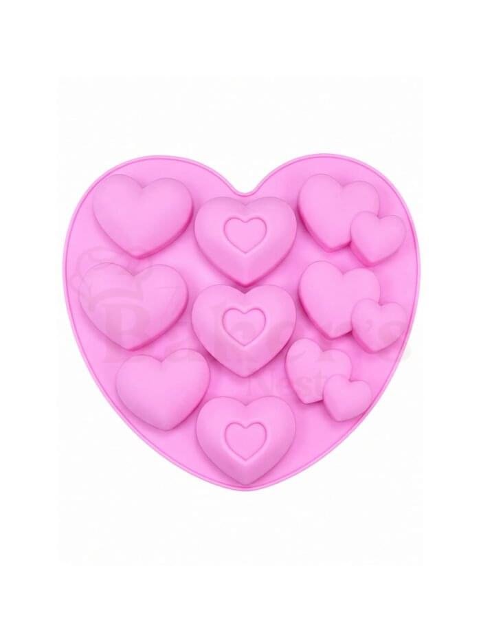 Multi & Diamond Heart Silicone Mould